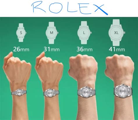 rolex wrist size chart.